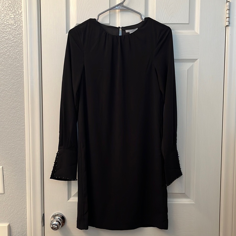 Black Beaded Long Sleeve H&M Dress